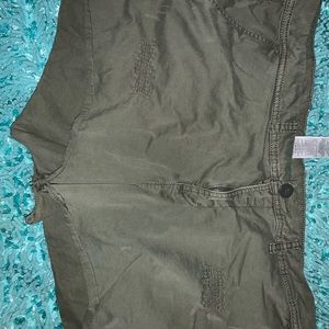 Army green shorts